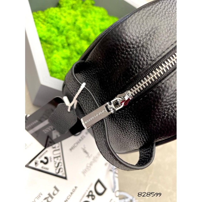 Сумка чоловіча Кросбоді натуральна шкіра Чорна