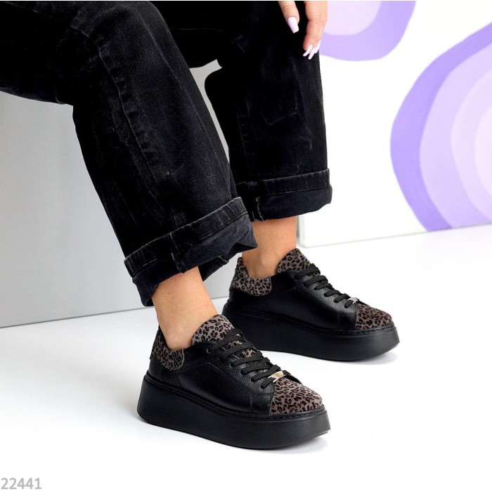 Кросівки жіночі натуральна шкіра/замша чорні 37р