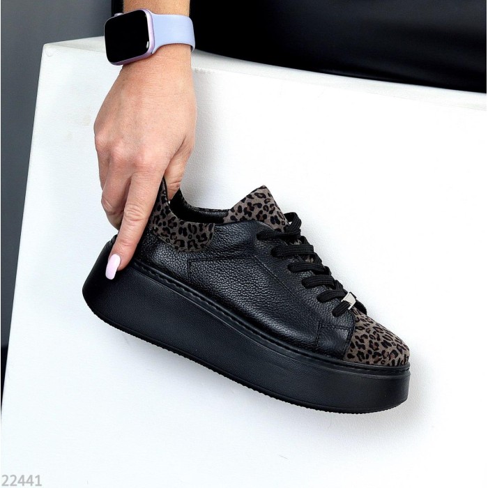 Кросівки жіночі натуральна шкіра/замша чорні 37р