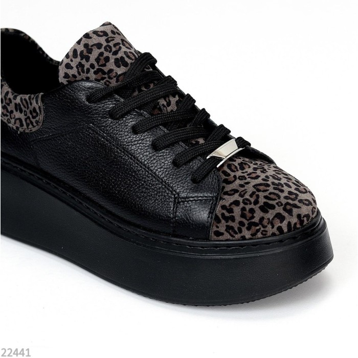 Кросівки жіночі натуральна шкіра/замша чорні 37р