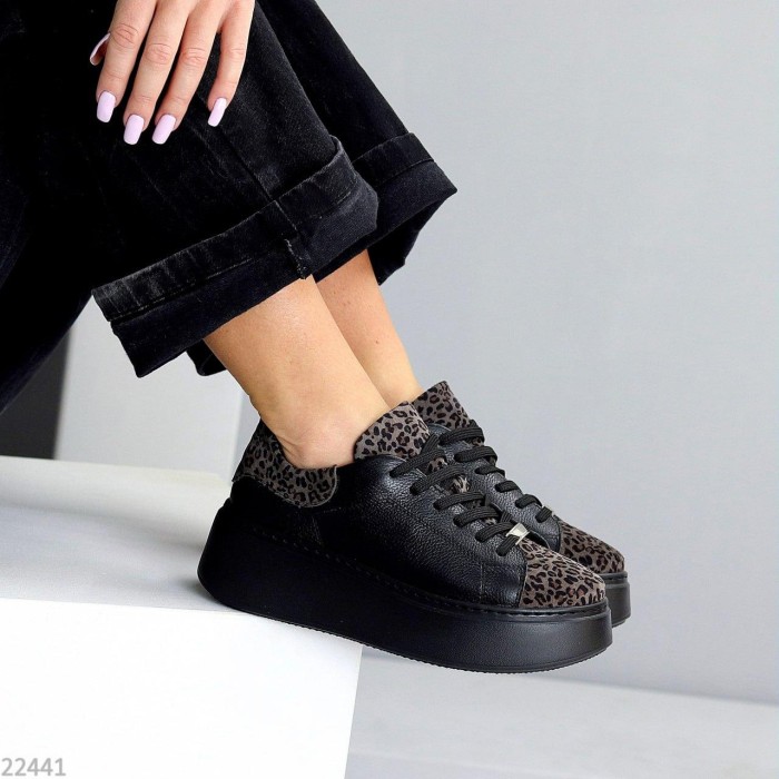 Кросівки жіночі натуральна шкіра/замша чорні 37р