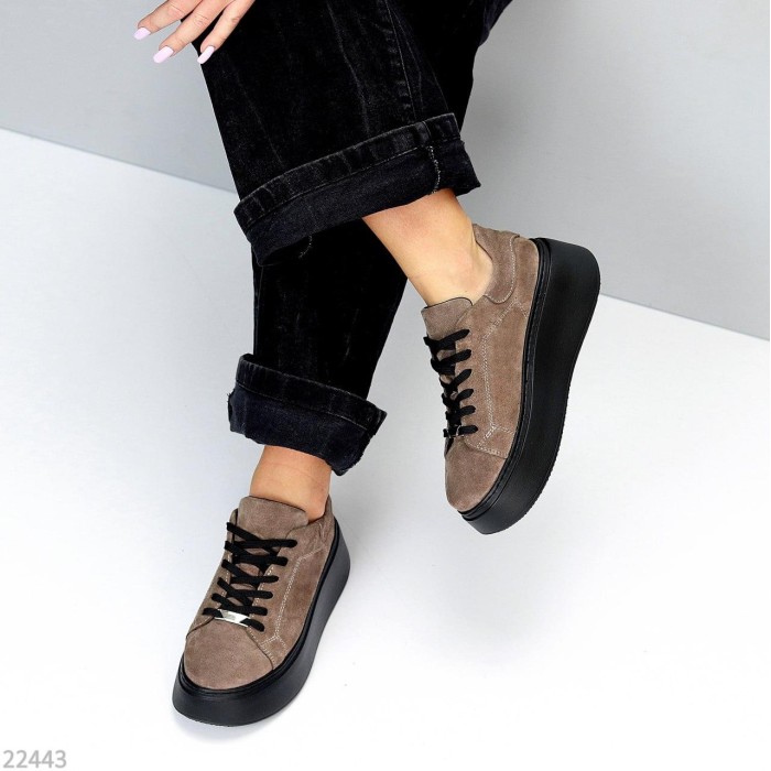 Кроссовки женские натуральная замша цвет беж 37р