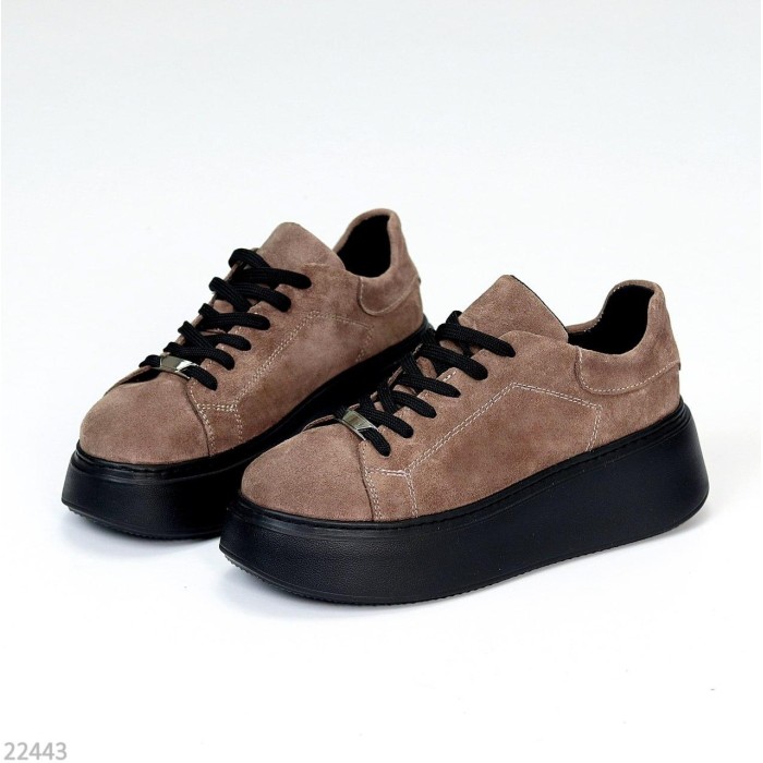 Кроссовки женские натуральная замша цвет беж 37р