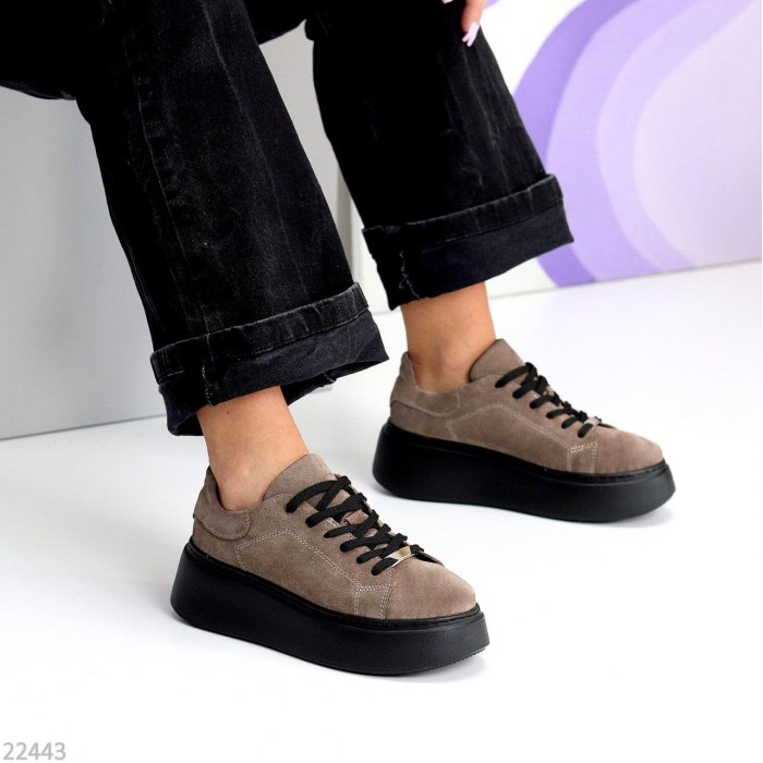 Кроссовки женские натуральная замша цвет беж 37р