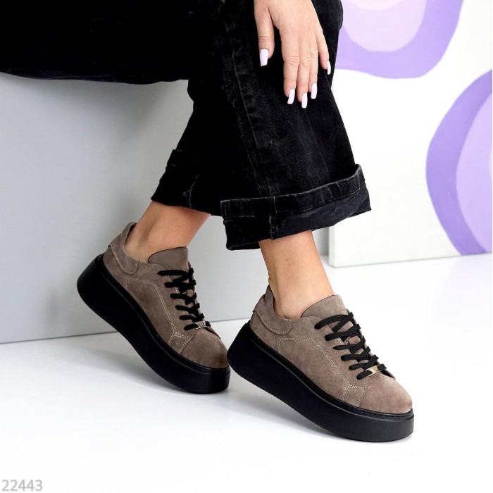 Кроссовки женские натуральная замша цвет беж 37р