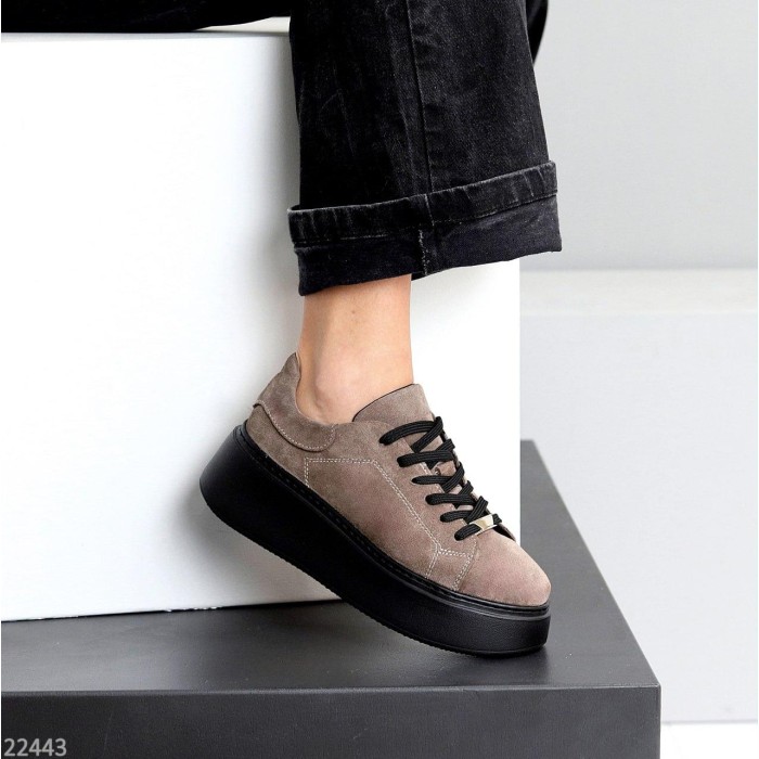 Кроссовки женские натуральная замша цвет беж 37р