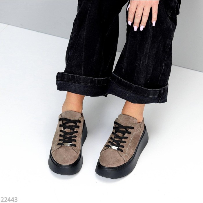 Кроссовки женские натуральная замша цвет беж 37р