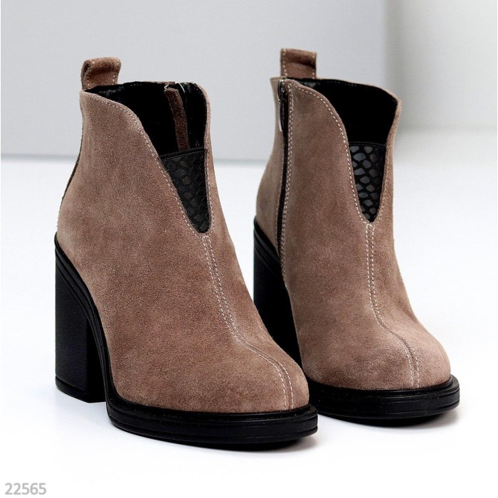 Ботильйони жіночі натуральна-шкіра колір-беж демі 36,37,38,40р