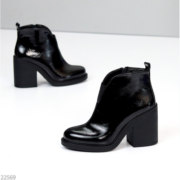 Ботильйони жіночі з натуральної шкіри коліри чорний демі 36,37р