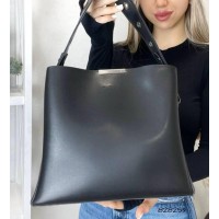 Сумка жіноча 3 відділення екошкіра Чорна; Чорний рептилія; Шоколад рептилія