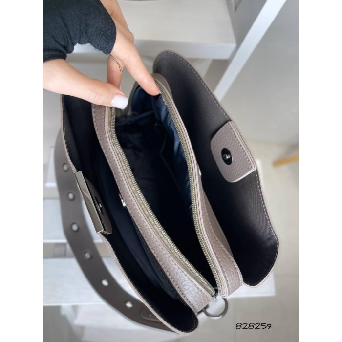 Сумка жіноча 3 відділення екошкіра Чорна; Чорний рептилія; Шоколад рептилія