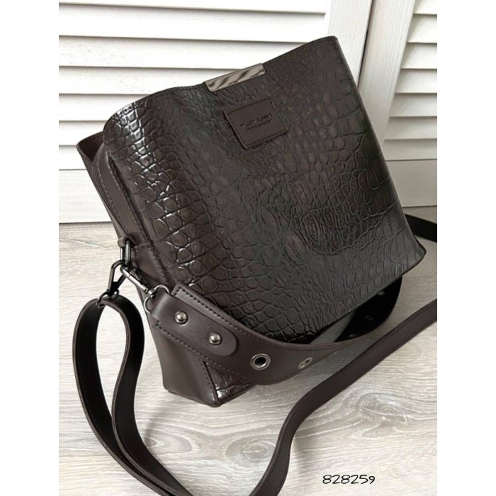 Сумка жіноча 3 відділення екошкіра Чорна; Чорний рептилія; Шоколад рептилія
