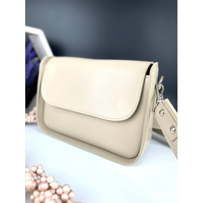 Сумка жіноча з екошкіри люкс колір: Чорний, Беж, Білий, Чорний рептилія Бежевий