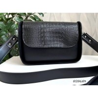 Сумка женская экокожа люкс цвет: Черный, Беж, Белый, Чёрный рептилия Чёрный рептилия