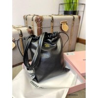 Сумка женская мешочек натуральная кожа Чёрная