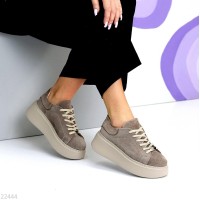 Кросівки жіночі натуральна замша колір-бежевий 40р