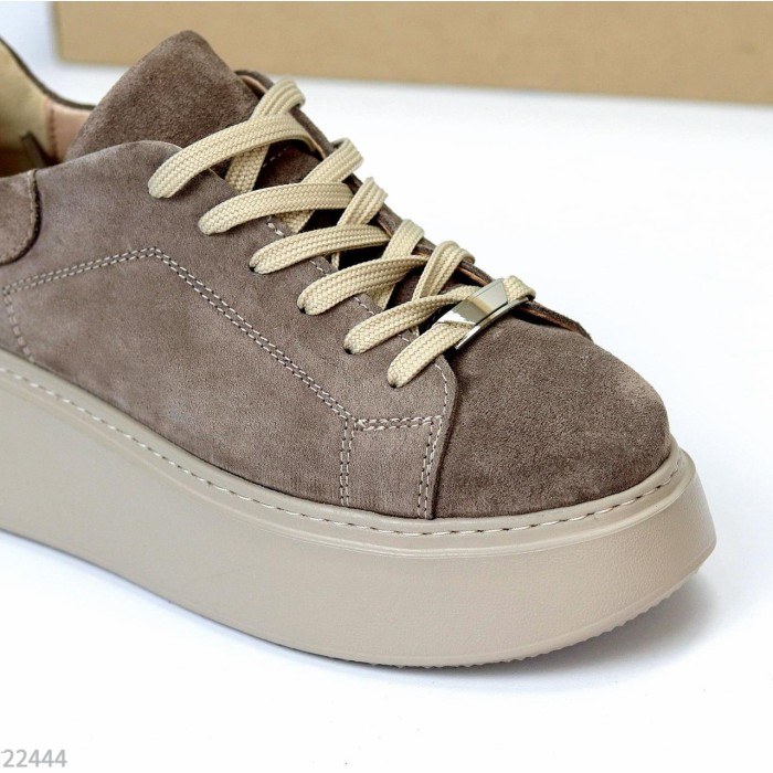 Кросівки жіночі натуральна замша колір-бежевий 40р