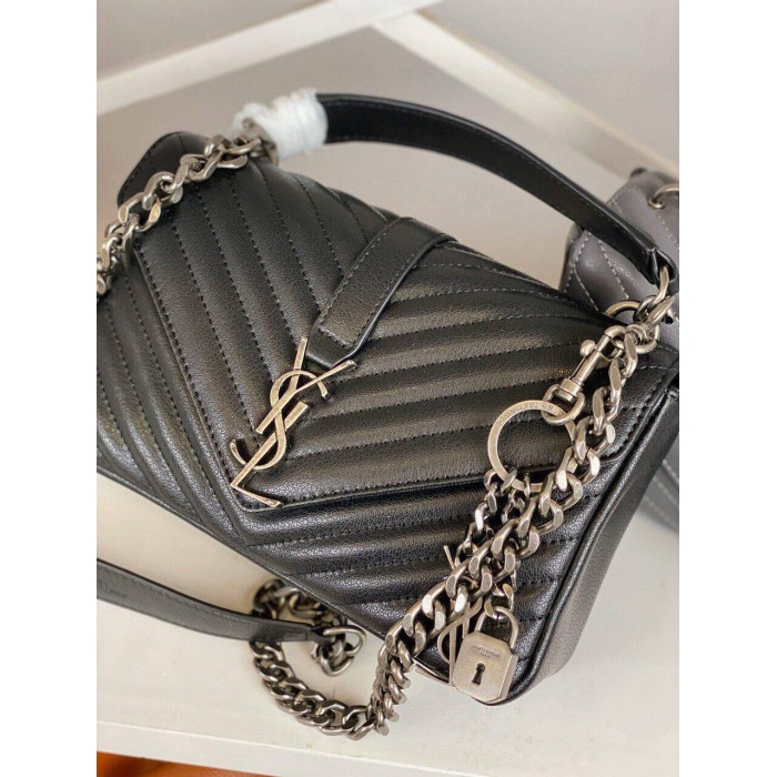 Сумка жіноча Лоран медіум з натуральної шкіри Чорна (фурнітура - срібло,матова,золото)