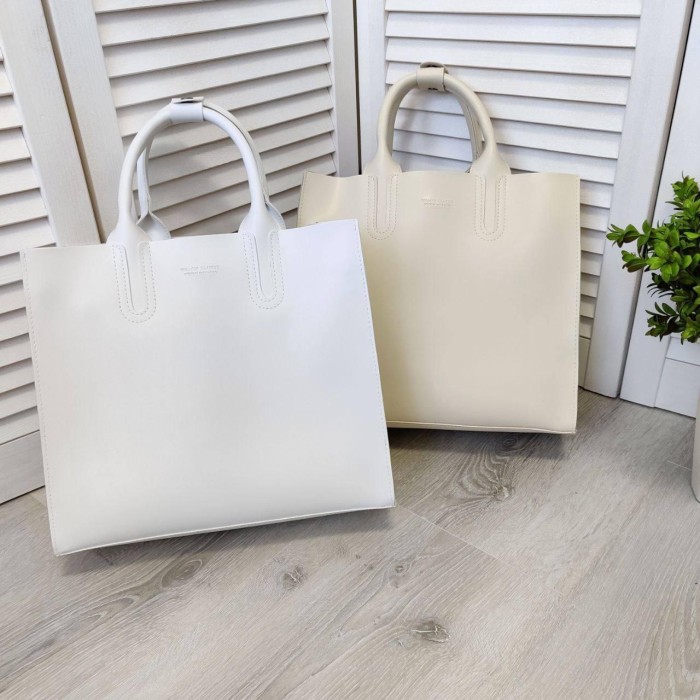 Сумка жіноча 3 відділи екошкіра Біла, Чорна, Айворі,Сіра Айвори