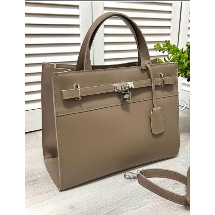 Сумка жіноча 2 відділення екошкіра Чорна,Чорна рептилія,Беж Бежевий