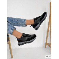 Кроссовки женские натуральная кожа/замша цвет: чёрный 37,39р