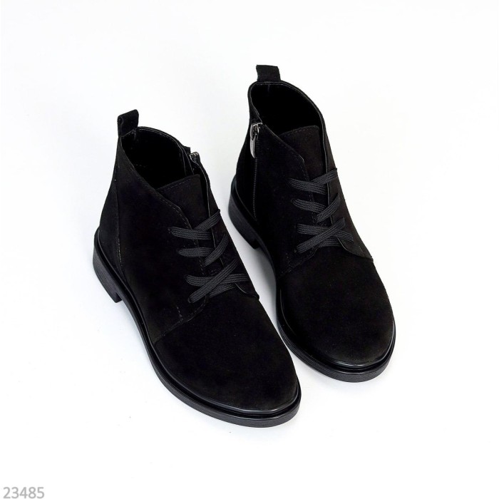 Черевики жіночі натуральна замша чорні демі 36,37р