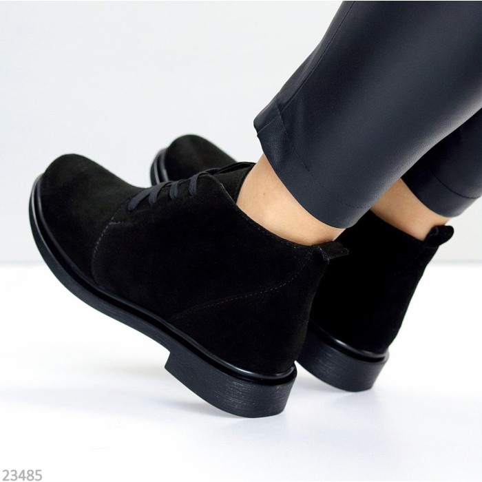 Черевики жіночі натуральна замша чорні демі 36,37р