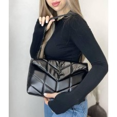 Сумка жіноча Лоран екошкіра люкс Чорна (фурнітура матова)