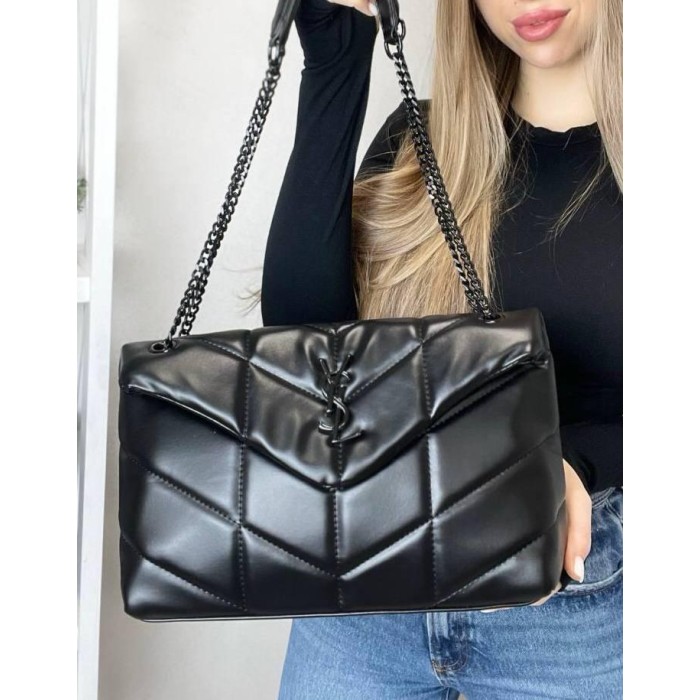 Сумка жіноча Лоран екошкіра люкс Чорна (фурнітура матова)
