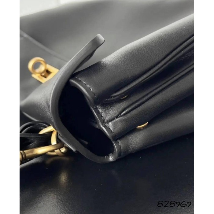 Сумка женская натуральная кожа Чёрная фурнитура золото