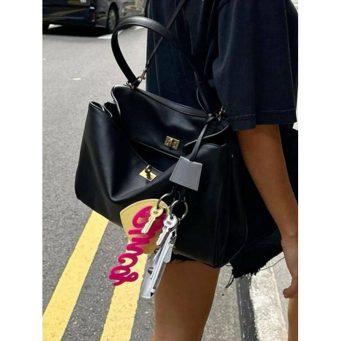 Сумка женская натуральная кожа Чёрная фурнитура золото