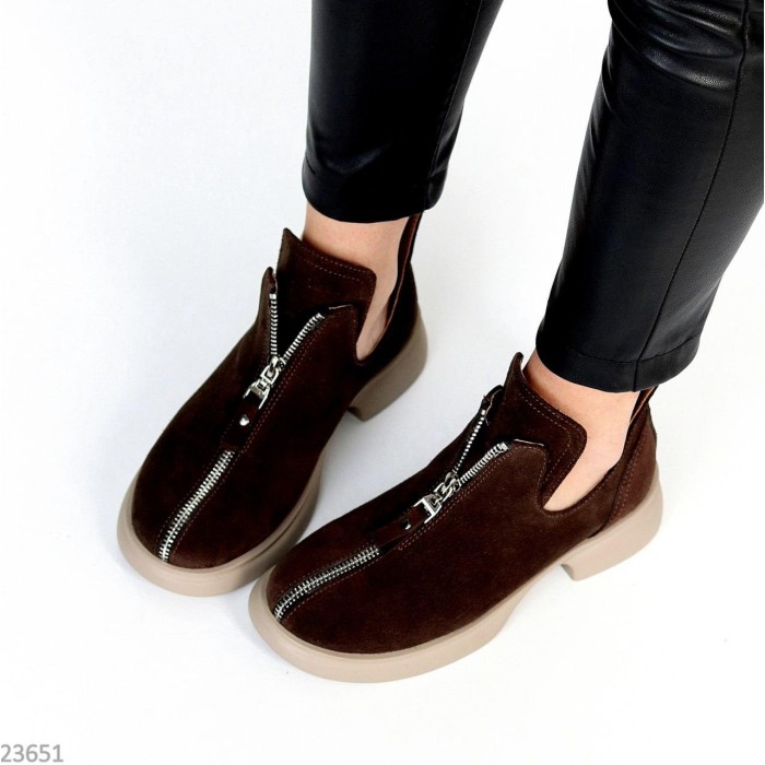 Туфлі жіночі натуральна замша колір-коричневий 38,39,40,41р