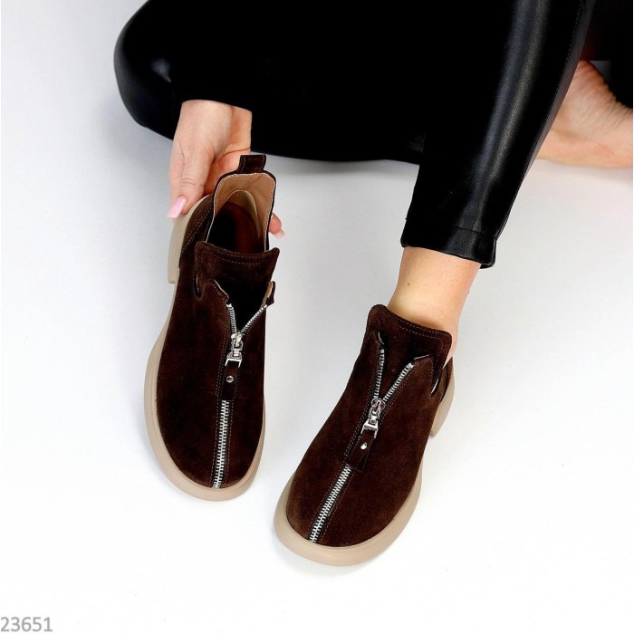 Туфлі жіночі натуральна замша колір-коричневий 38,39,40,41р