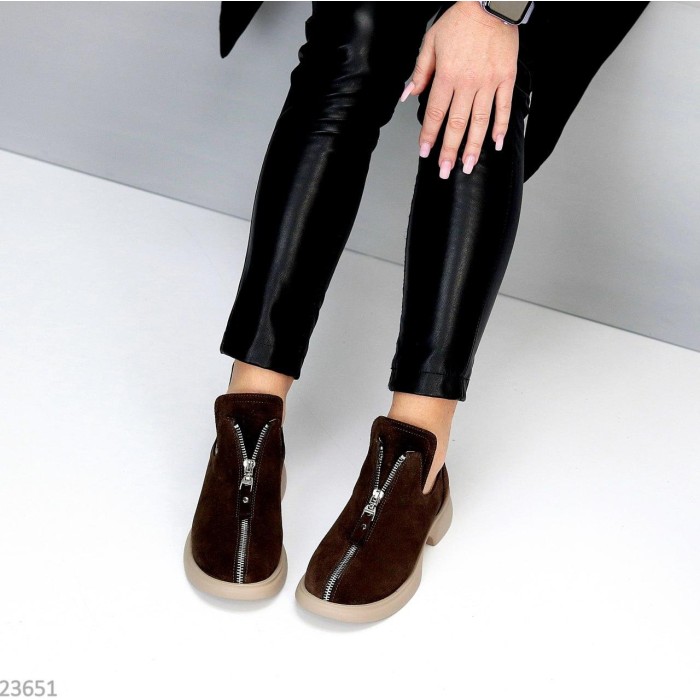 Туфлі жіночі натуральна замша колір-коричневий 38,39,40,41р