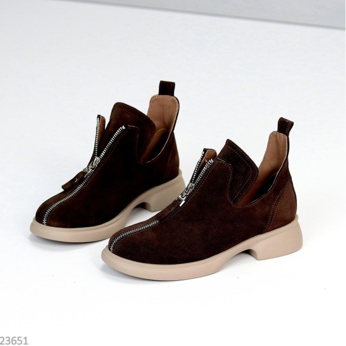 Туфлі жіночі натуральна замша колір-коричневий 38,39,40,41р