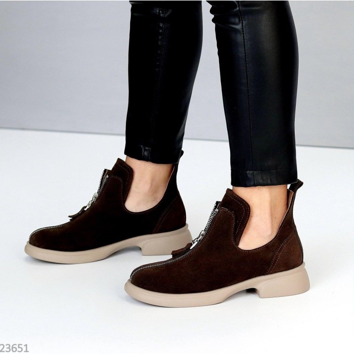 Туфлі жіночі натуральна замша колір-коричневий 38,39,40,41р