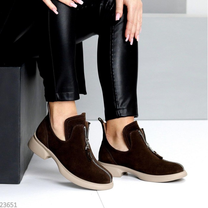 Туфлі жіночі натуральна замша колір-коричневий 38,39,40,41р