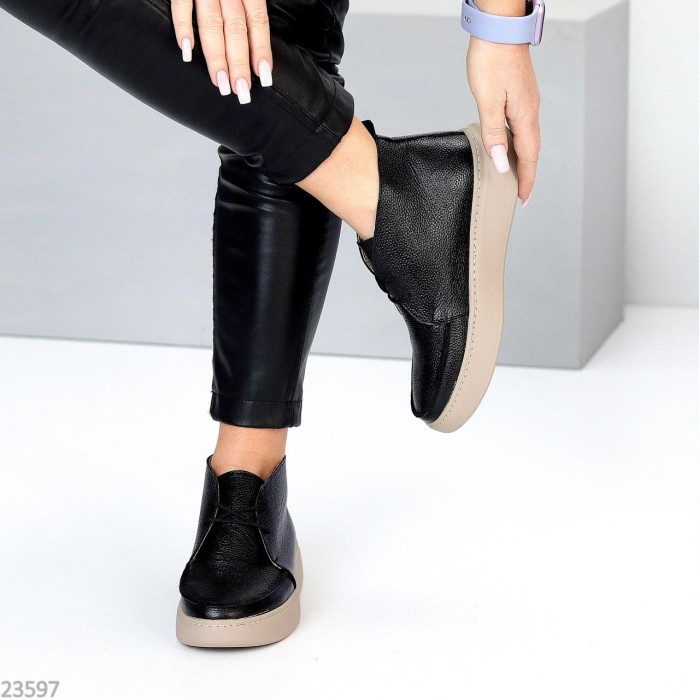 Черевики жіночі натуральна шкіра чорні демі 37,39р