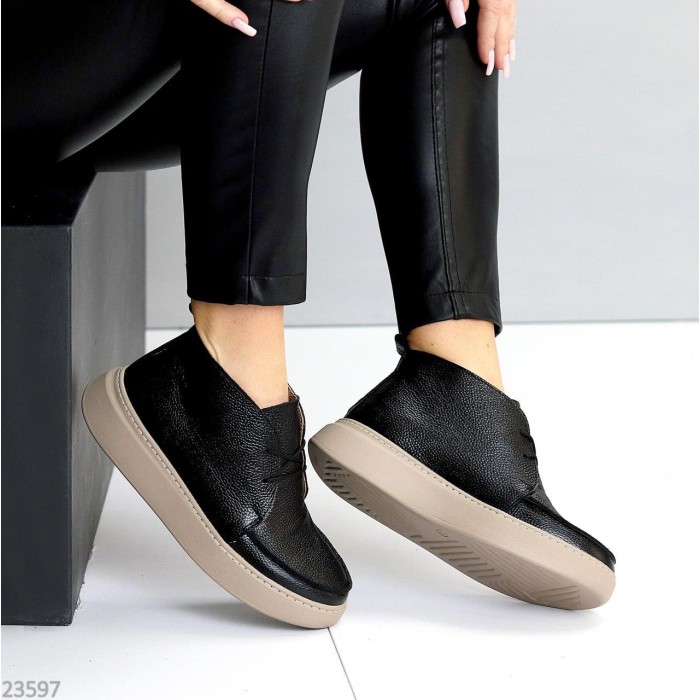 Черевики жіночі натуральна шкіра чорні демі 37,39р