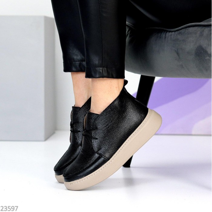 Черевики жіночі натуральна шкіра чорні демі 37,39р