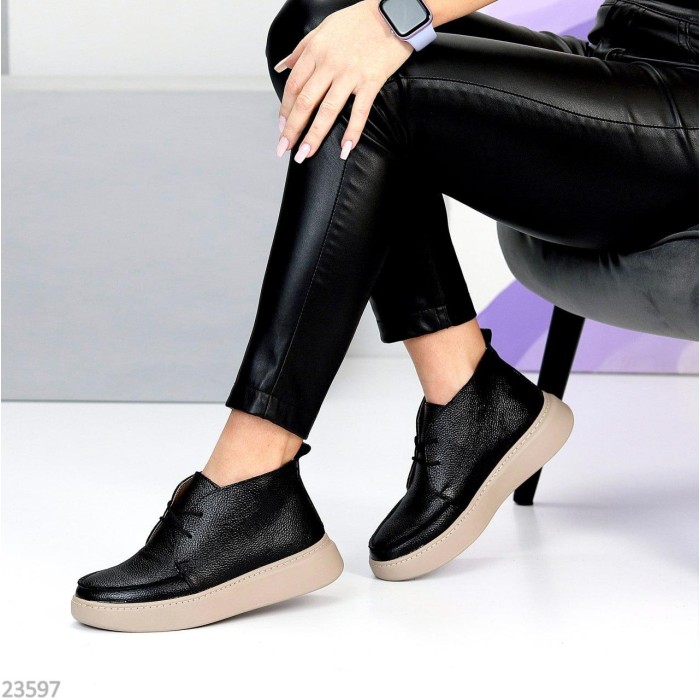 Черевики жіночі натуральна шкіра чорні демі 37,39р