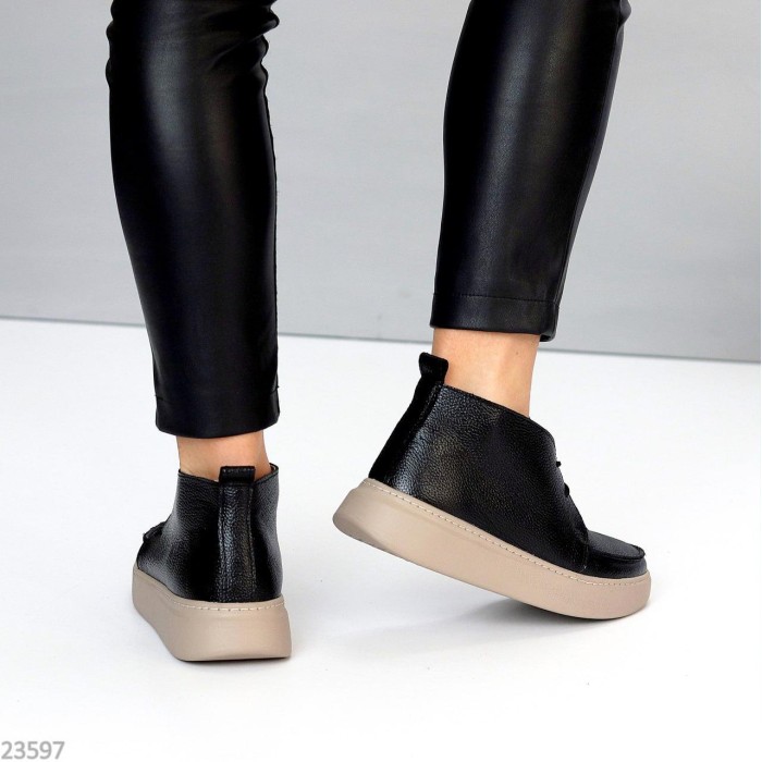 Черевики жіночі натуральна шкіра чорні демі 37,39р