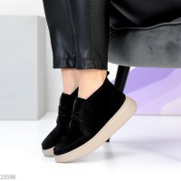 Черевики жіночі натуральна замша чорні демі 36,37,38,39,40р