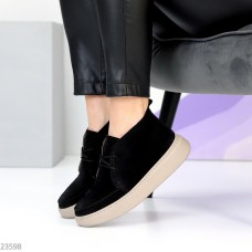 Черевики жіночі натуральна замша чорні демі 36,37,38,39,40р