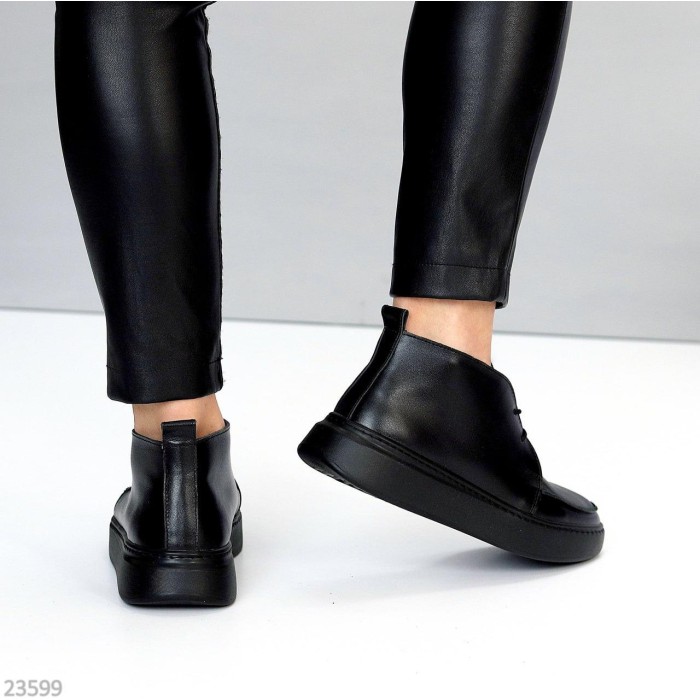 Черевики жіночі натуральна шкіра чорні демі 36,40,41р