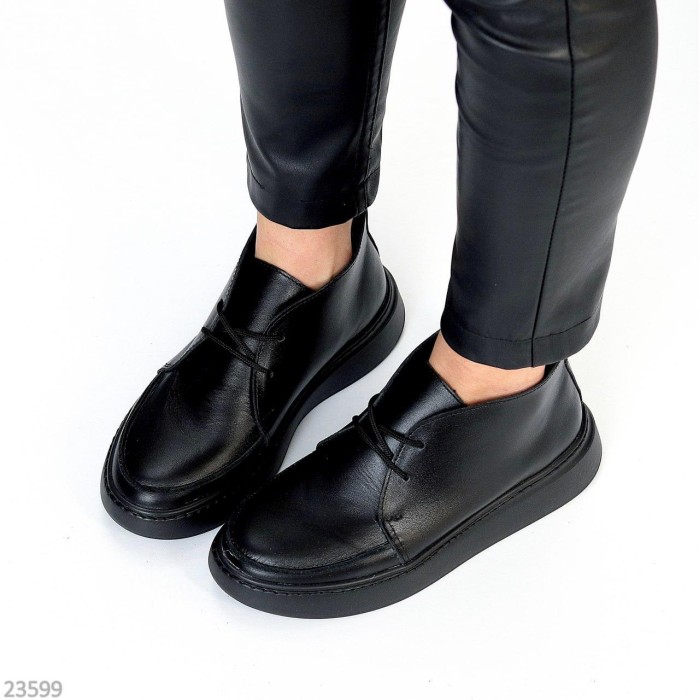 Черевики жіночі натуральна шкіра чорні демі 36,40,41р