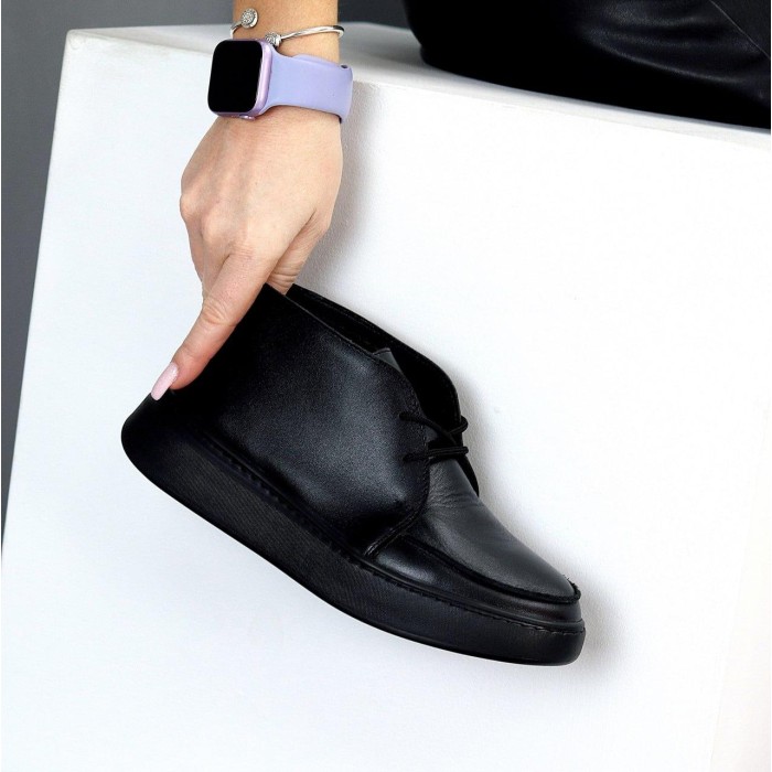 Черевики жіночі натуральна шкіра чорні демі 36,40,41р