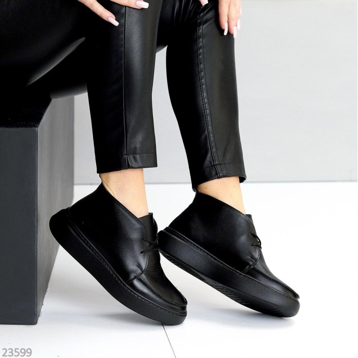 Черевики жіночі натуральна шкіра чорні демі 36,40,41р