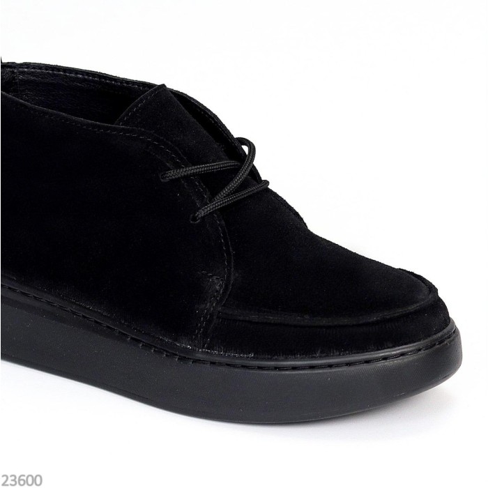 Черевики жіночі натуральна замша чорні демі 37,38,39,40,41р