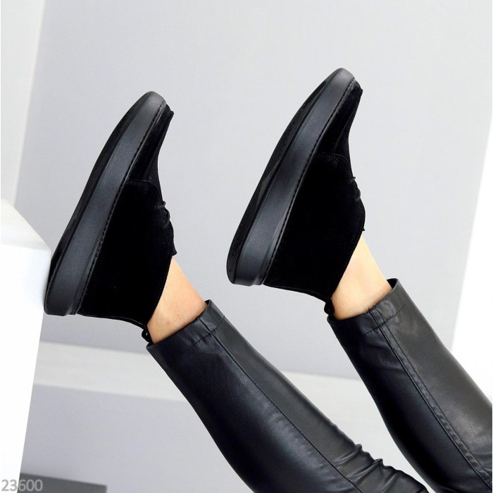 Черевики жіночі натуральна замша чорні демі 37,38,39,40,41р